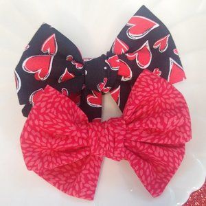 Red bows for girls, Set of 2 Hair Bows for toddler girls NEW